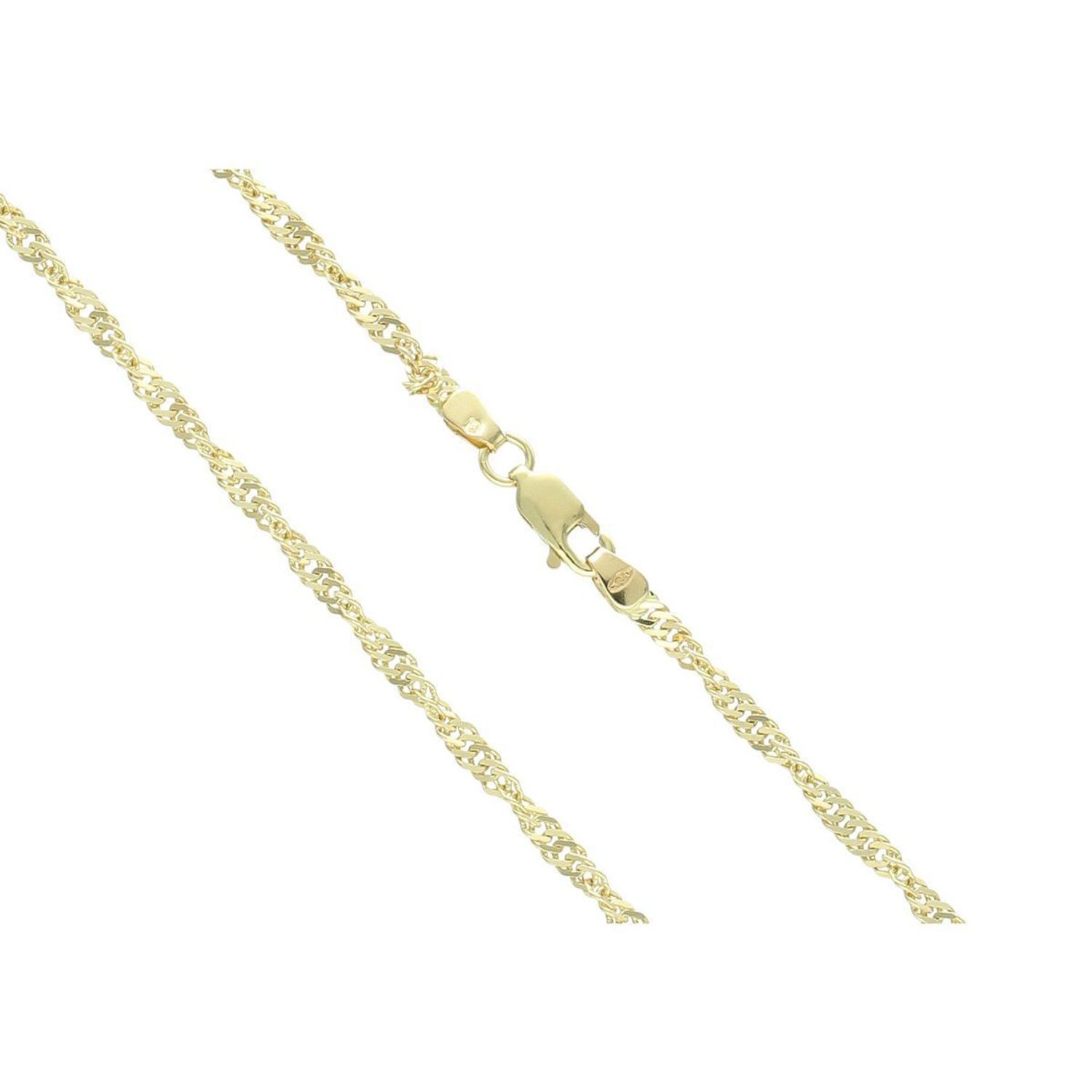 Stylowy łańcuszek damski ze złota próby 585, model DIA-LAN-13773-585. Splot Singapur (045), długość 45 cm, szerokość 2,5 mm, waga 5,89 g, zapięcie na karabińczyk. Elegancja i luksus w jednym.1.jpg